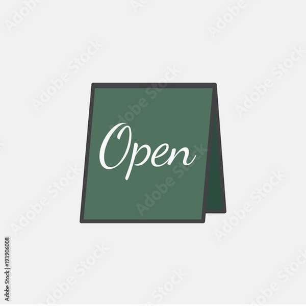Fototapeta Illustration of open sign