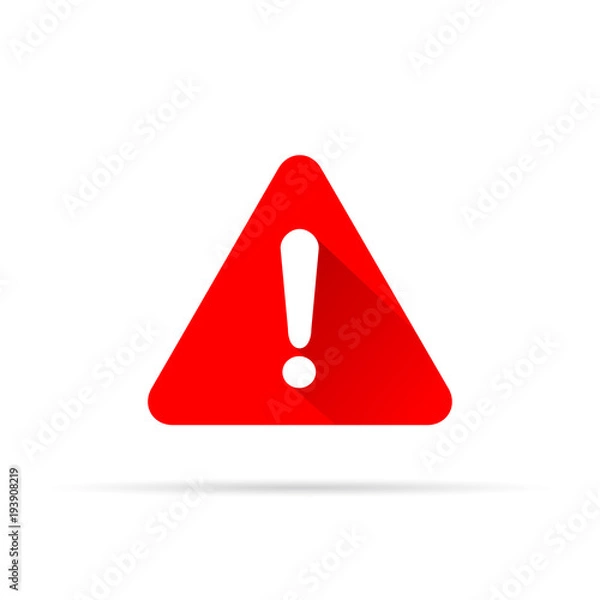 Obraz alert icon on white background