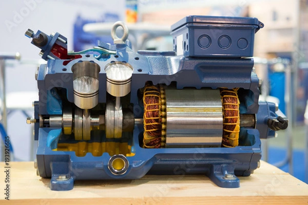 Fototapeta Electric pump in section