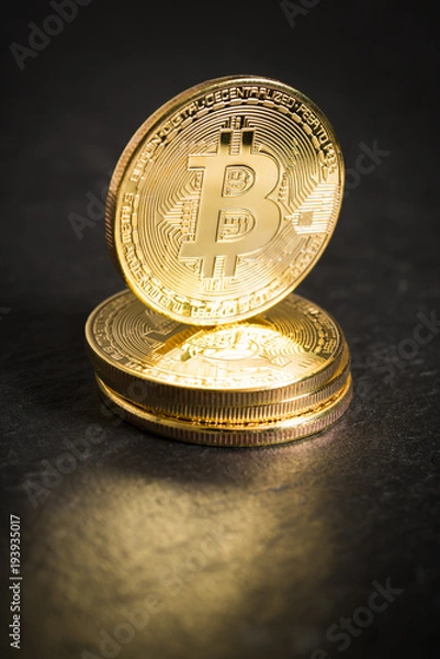 Fototapeta Bitcoin Münzen 