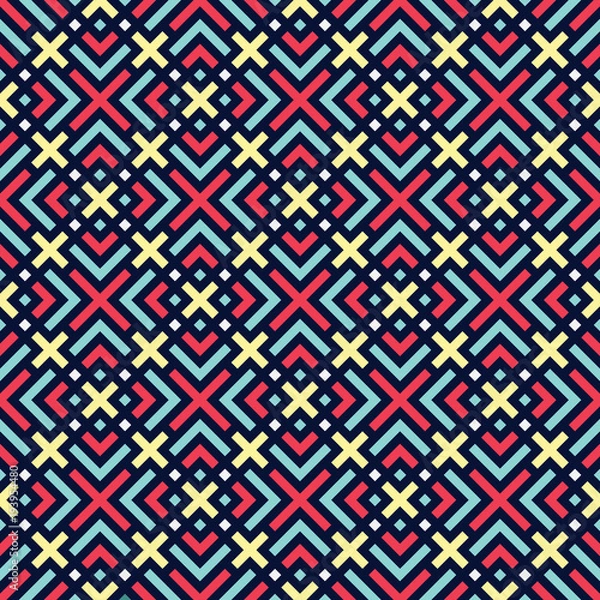 Fototapeta Color geometric seamless pattern