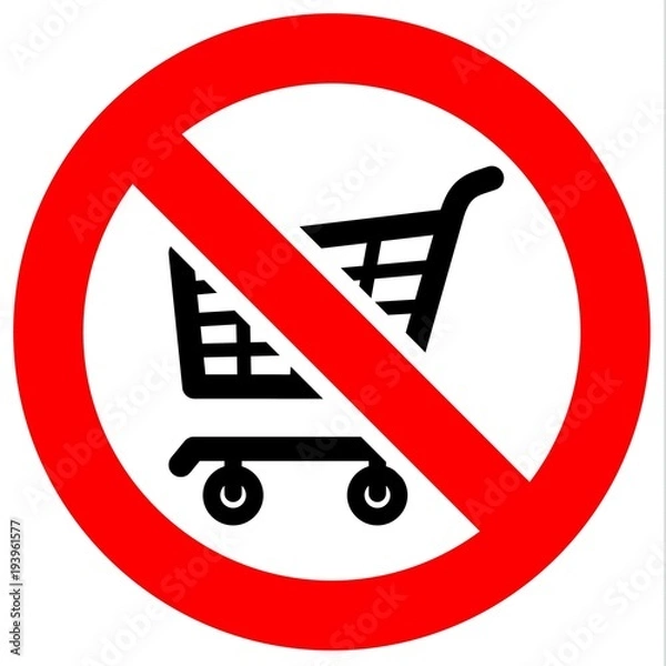 Fototapeta Prohibition red sign