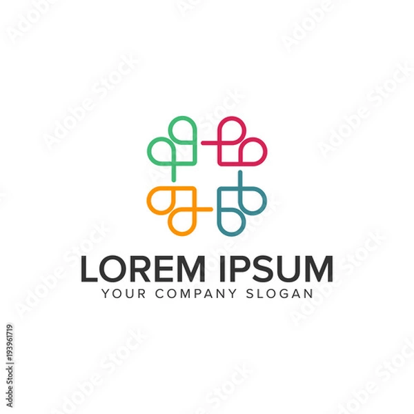 Fototapeta Decorative line square design concept template.