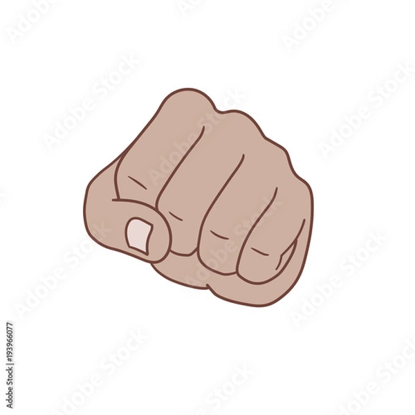 Fototapeta This is a fist in front view
