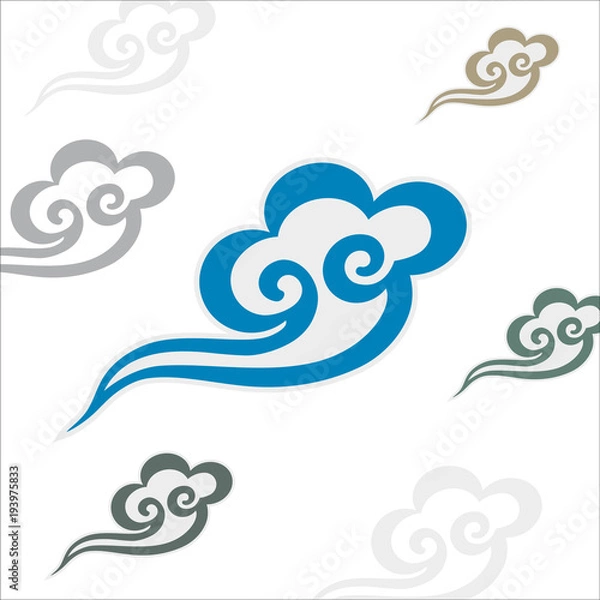 Obraz Vector Chinese cloud pattern