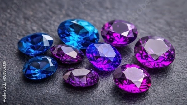 Obraz 青と紫の宝石