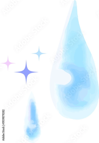 Obraz 水彩で描いた水滴のイラスト