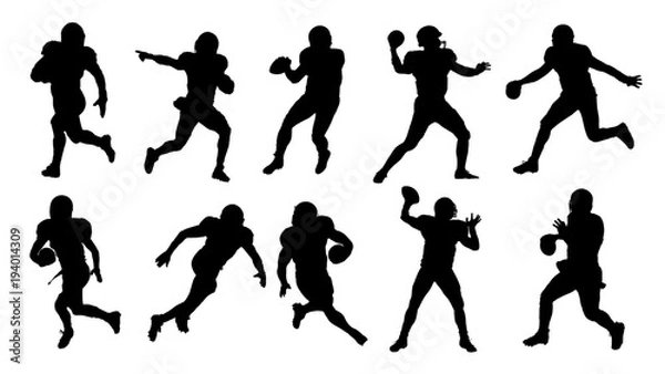 Fototapeta Sylwetki gracza futbolu amerykańskiego