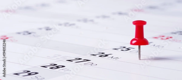 Obraz Kalender, Termin