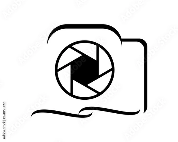 Fototapeta camera icon photo photography photographer photographic image vector icon