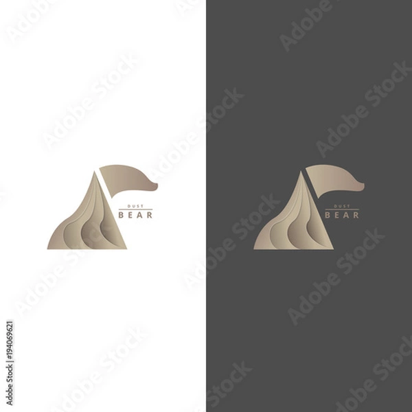 Obraz dessert dusk bear and mountain