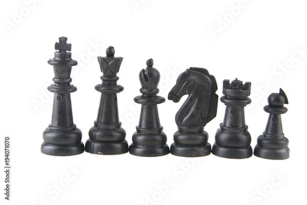 Fototapeta chess isolated on white background