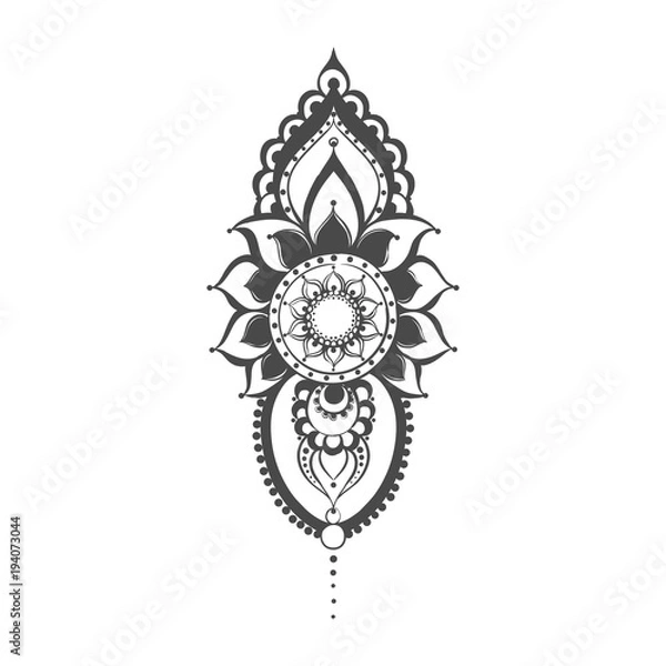 Fototapeta Vector henna mehndi