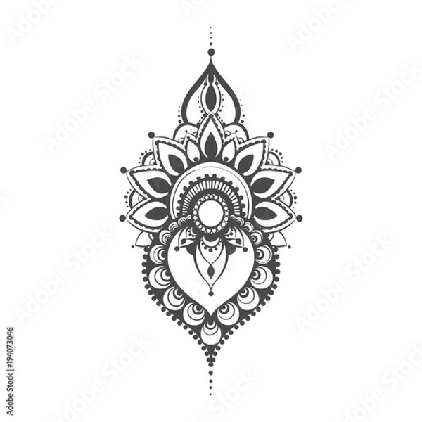 Fototapeta Vector henna mehndi