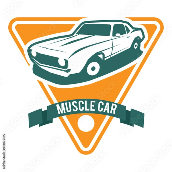 Fototapeta Muscle Car Logo Vector Template