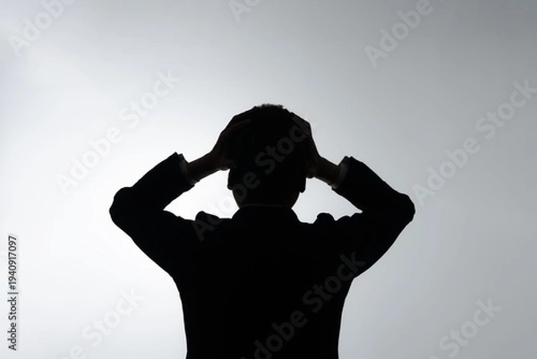 Obraz ビジネス　男性　シルエット