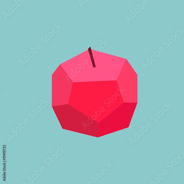 Obraz Vector illustration of an apple rendered