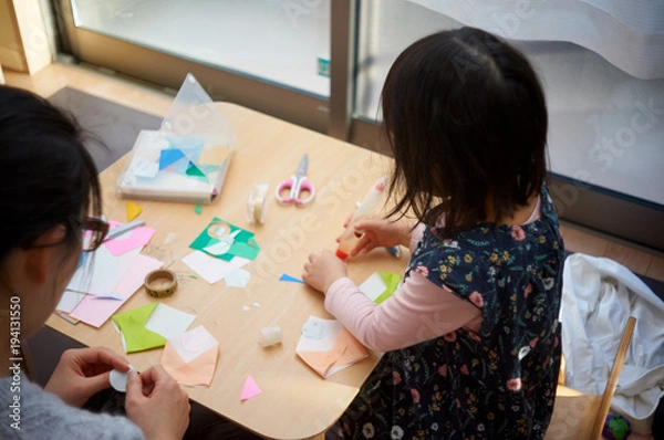 Obraz 子供の工作風景