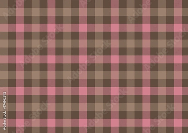 Fototapeta ガンクラブチェック- ピンクと茶色
