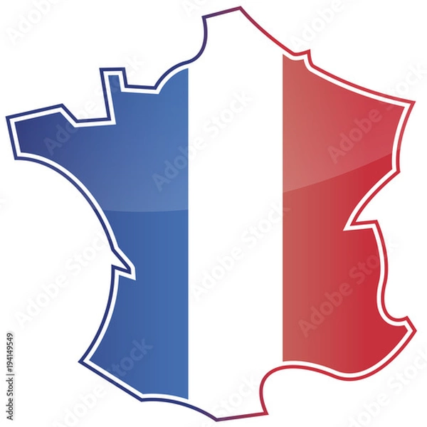 Obraz FRANCE TRICOLORE + REFLET