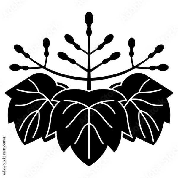 Obraz 家紋です。瓢桐といいます。