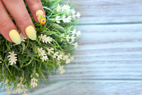 Fototapeta Дизайн ногтей на пасхальную тематику.