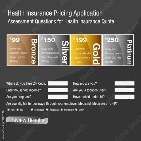 Obraz Health Insurance Pricing Application Form
