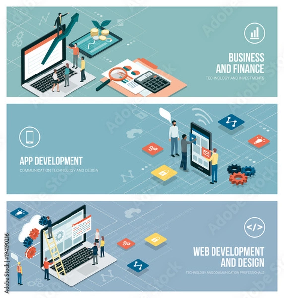 Obraz Technology and business