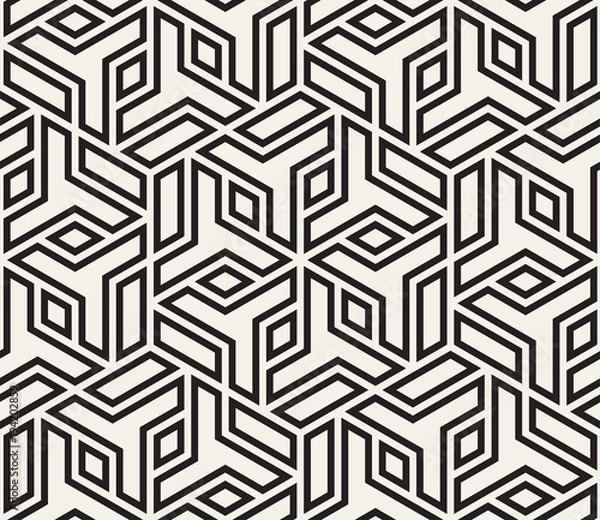 Fototapeta Vector seamless pattern. Modern stylish abstract texture. Repeating geometric tiles