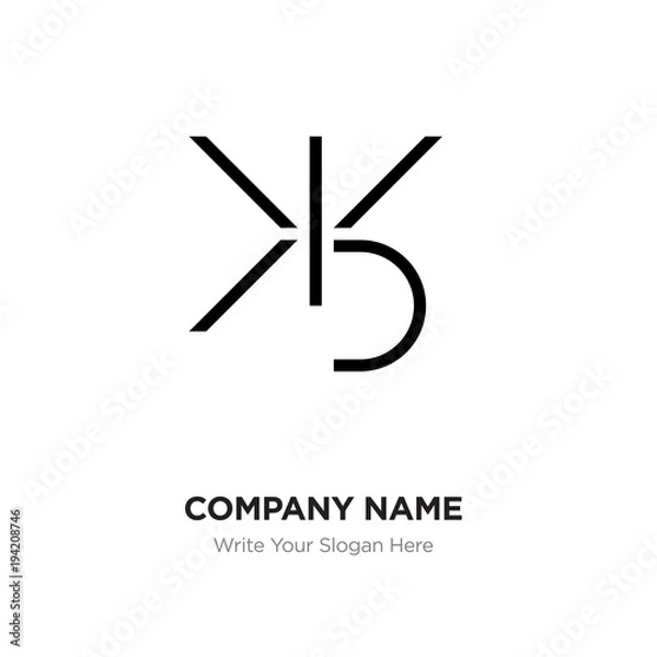 Fototapeta Abstract letter BX,XB logo design template, Black Alphabet initial letters company name concept. Flat thin line segments connected to each other