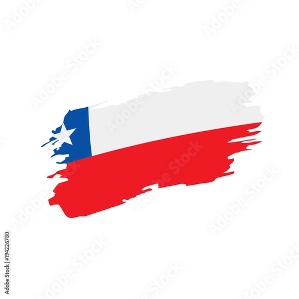 Obraz Chile flag, vector illustration