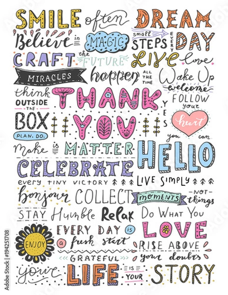 Obraz Color Lettering Bundle made in vector.