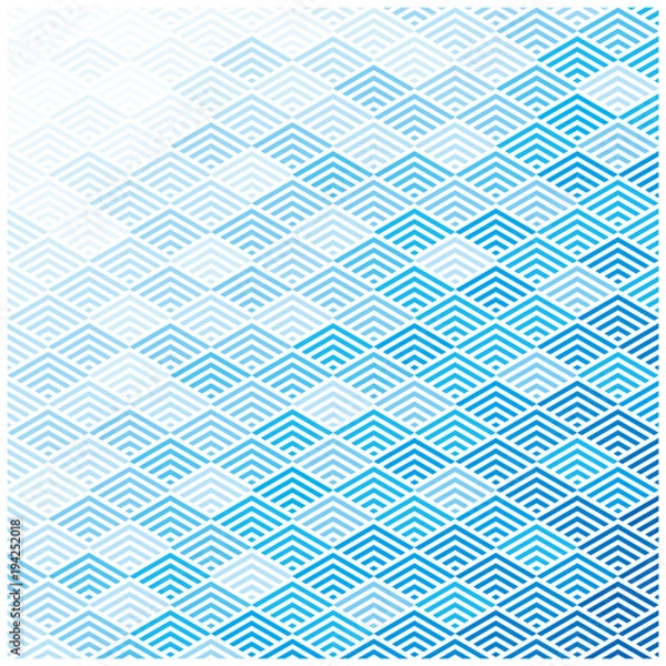 Obraz 背景　青海波