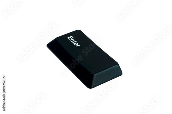 Fototapeta Enter computer key button isolated on white, Command on keyboard