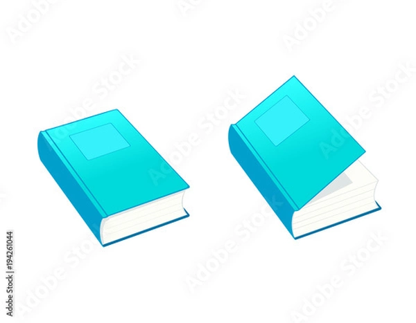 Fototapeta Book open closed vector icons