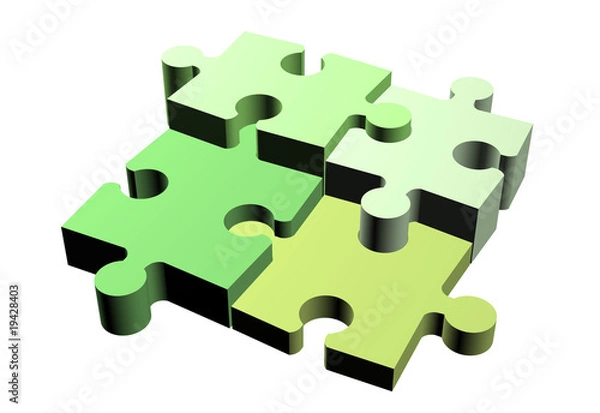 Obraz Jigsaw puzzle pieces attached