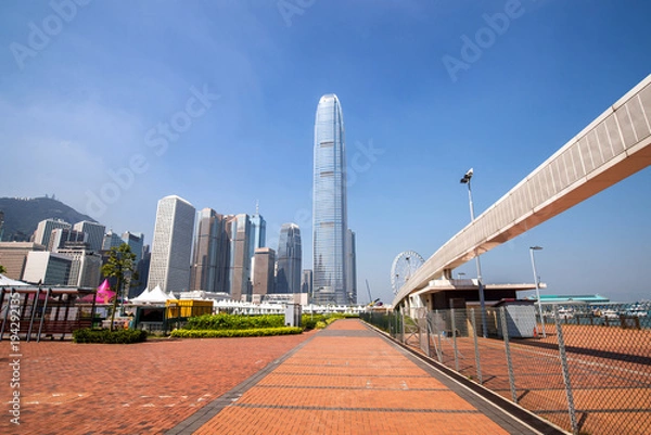 Obraz Hong Kong Skyline in blue sky