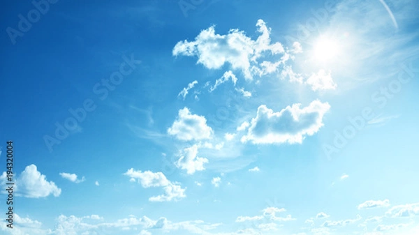 Obraz Idealne niebieskie, słoneczne niebo