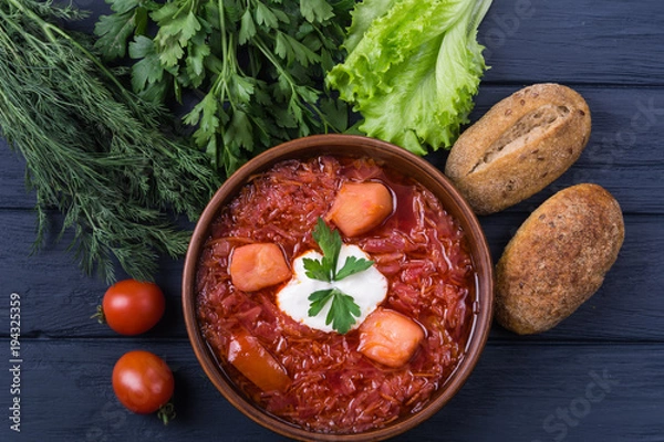 Obraz Borsh ukrainian traditional dish