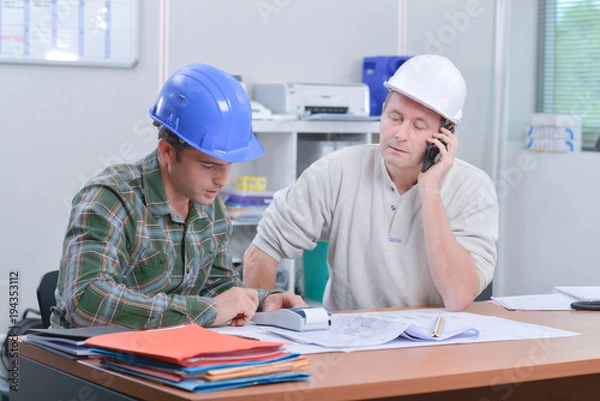 Obraz two man in office