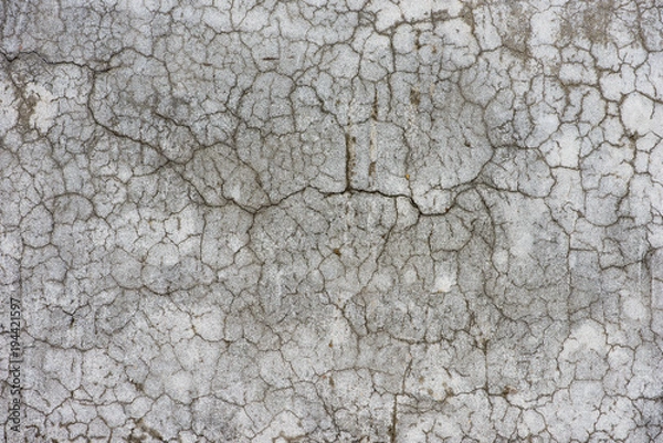 Fototapeta Wet concrete texture with cracks