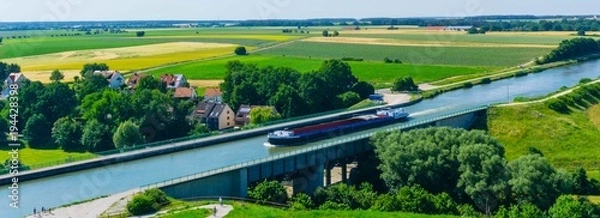 Fototapeta Panorama Trogbrücke Fürth Kanał Men-Dunaj