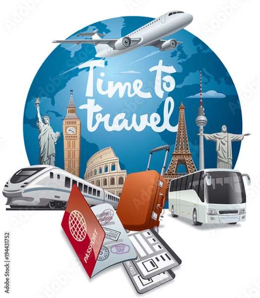 Obraz światowa podróż i podróż