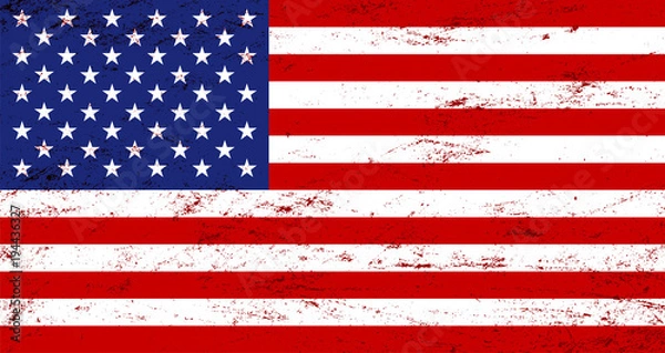 Obraz Vector grunge USA flag background