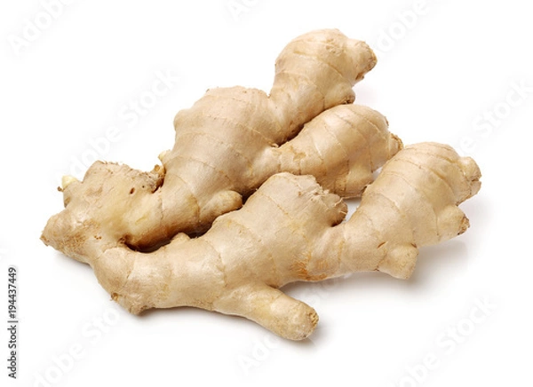 Fototapeta Ginger root isolated on white background