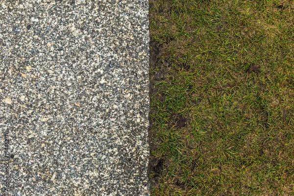 Fototapeta Half marble half grass