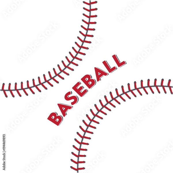 Fototapeta baseball illustration background for text, logo