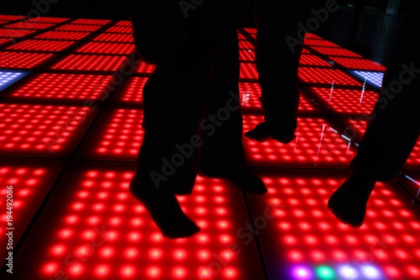 Fototapeta dancing steps on disco party