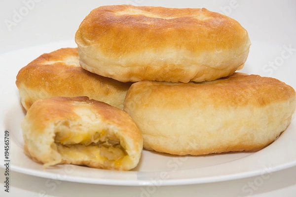 Obraz Home fried patties with cabbage.