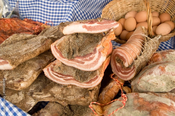 Obraz Cold meat and eggs